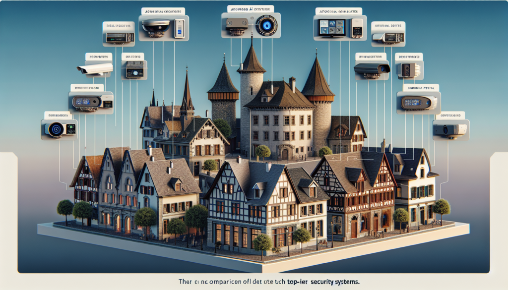 When discussing the visual comparison of top security systems in a Morges setting or any other location, it's essential to focus on the components and characteristics of each system to understand their suitability for a given environment. Keep in mind that security systems can range from simple cameras and alarms to complex integrated solutions. Here are some of the top types of security systems with visual elements that might be considered: 1. **Surveillance Cameras (CCTV Systems)**: - *Appearance*: Often visible cameras mounted on walls or ceilings; can be a deterrent to potential intruders. - *Comparison*: High-definition cameras offer clearer images with zoom capabilities. Some have pan-tilt-zoom (PTZ) features or are designed to be more discreet (e.g., dome cameras). 2. **Access Control Systems**: - *Visual Elements*: Can include card readers, fingerprint scanners, keypad entries, or more advanced systems like facial recognition. - *Comparison*: Sophisticated access control systems have sleek designs that integrate seamlessly with the building's aesthetics, while others may have a more industrial look. 3. **Intrusion Detection Systems**: - *Detection Devices*: Sensors for doors and windows, motion detectors, and glass break detectors. - *Aspect*: Sensors are usually small and unobtrusive, although they can be seen upon close inspection. 4. **Alarm Systems**: - *Visible Components*: Control panels, sirens, strobe lights. - *Aesthetic*: Control panels can range from basic keypads to advanced touchscreens with user-friendly interfaces. 5. **Perimeter Security Systems**: - *Visual Features*: Fencing, barrier gates, and bollards; often accompanied by motion sensors and surveillance cameras. - *Comparison*: Some solutions focus on blending into the environment (landscaped barriers), while others stand out as clear security measures (such as high-security fencing). 6. **Intercom Systems**: - *Elements*: Entry phones, video intercoms at building entrances. - *Look*: Video intercoms can range from inconspicuous designs that fit next to a door to prominent installations with large screens and intercom buttons. 7. **Security Lighting**: - *Lighting Types*: Motion-activated lights, floodlights, path lighting. - *Comparison*: Security lights can be conspicuous or strategically placed to both illuminate dark areas and blend with building architecture. 8. **Integrated Security Management Systems**: - *Interface*: Centralized control systems that manage multiple security measures through one platform. - *Visualization*: Modern systems provide comprehensive user interfaces with maps, live feeds, and system statuses for easy monitoring and control. In the context of Morges, a small town in Switzerland known for its beautiful views and historic sites, the visual integration of security systems would likely be designed to be discreet, maintaining the aesthetic integrity of the setting. High-end residential and commercial properties might opt for security systems that combine elegance with functionality, with an emphasis on minimizing the visual impact of the hardware. If you’re looking to compare specific security system brands or models, it would be essential to have a list of products and evaluate their specs and design elements to see how they visually and functionally vary from each other and suit the requirements of a setting like Morges. However, brand-level comparisons would require updated market information that is beyond the knowledge cutoff date.